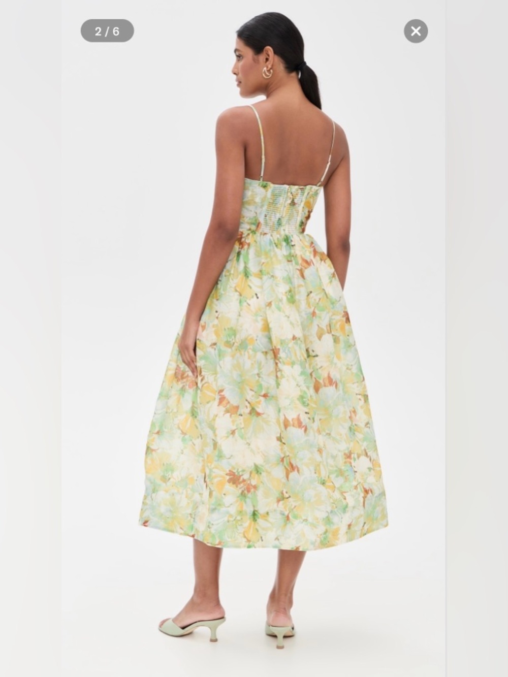 NWT Cara Cara Terra Blue Alba Midi Dress- Sz 4 - Picture 3 of 6